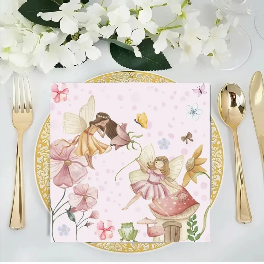 Fairy Garden Party Luncheon Paper Napkins, 20-ct
